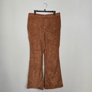True Craft Brown High Rise Flare Corduroy Pants